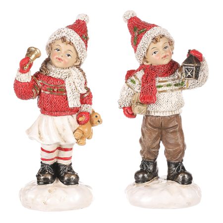 Figurky zimní děti 12 cm